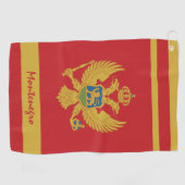 Montenegro Vlag & Montenegro Vakantie/sport Golfhanddoek (Horizontaal)