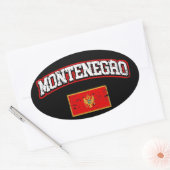 Montenegro vlag ovale sticker (Envelop)
