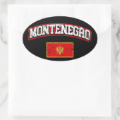 Montenegro vlag ovale sticker (Tas)