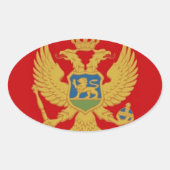 Montenegro vlag ovale sticker (Voorkant)