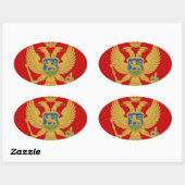 Montenegro vlag ovale sticker (Vel)