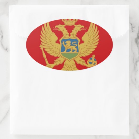 Montenegro vlag ovale sticker (Tas)