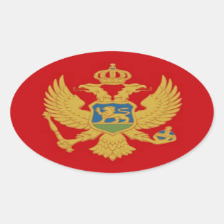 Montenegro vlag ovale sticker