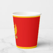 Montenegro Vlag Papieren Bekers (Achterkant)