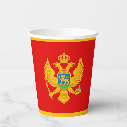 Montenegro Vlag Papieren Bekers (Links)