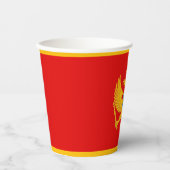 Montenegro Vlag Papieren Bekers (Voorkant)