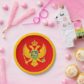 Montenegro vlag papieren bordje (Feest)