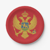 Montenegro vlag papieren bordje (Voorkant)