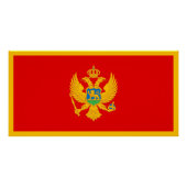 Montenegro vlag perfect poster (Voorkant)