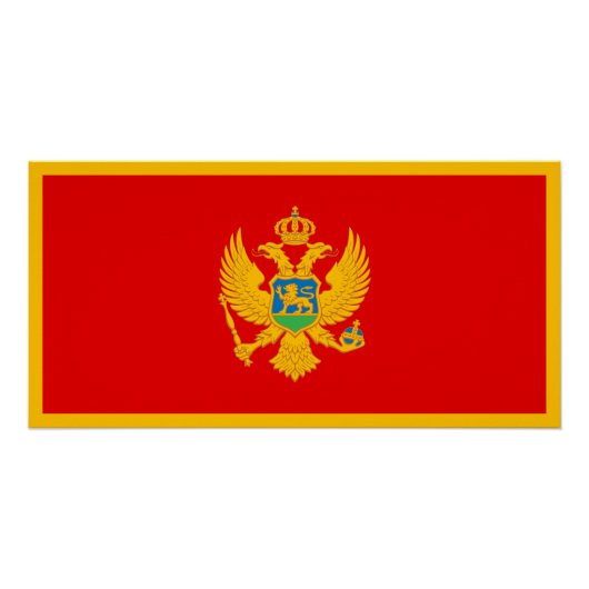 Montenegro vlag perfect poster (Voorkant)