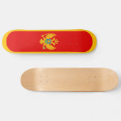 Montenegro vlag persoonlijk skateboard (Horizontaal)