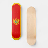 Montenegro vlag persoonlijk skateboard (Voorkant)