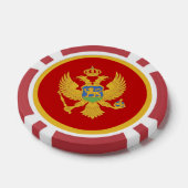 Montenegro vlag poker chips (Enkel)