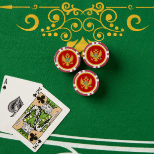 Montenegro vlag poker chips