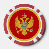 Montenegro vlag poker chips (Achterkant)