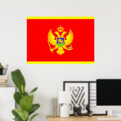 Montenegro vlag poster (Thuiskantoor)