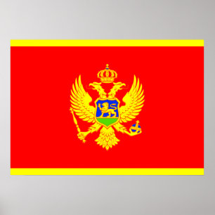 Montenegro vlag poster