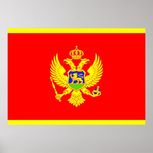 Montenegro vlag poster (Voorkant)