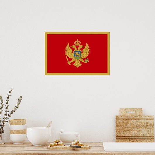 Montenegro vlag poster (Keuken)