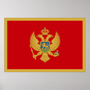 Montenegro vlag poster