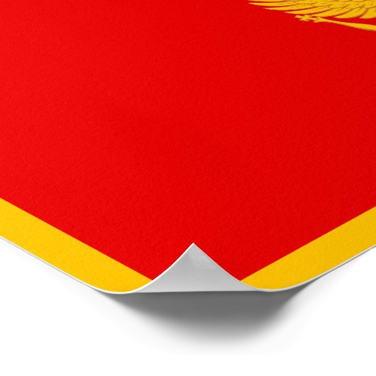Montenegro vlag poster (Hoek)