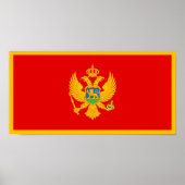 Montenegro vlag poster (Voorkant)