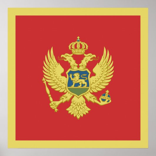Montenegro vlag poster (Voorkant)