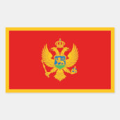 Montenegro vlag rechthoekige sticker (Voorkant)