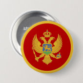 Montenegro vlag ronde button 7,6 cm (Voorkant /achterkant)