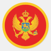 Montenegro vlag ronde sticker (Voorkant)