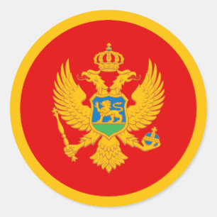 Montenegro vlag ronde sticker