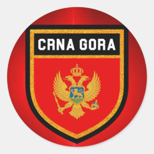 Montenegro vlag ronde sticker
