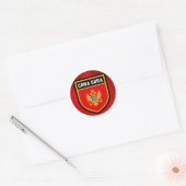 Montenegro vlag ronde sticker (Envelop)