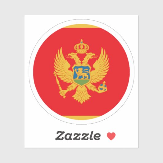 Montenegro Vlag Ronde Sticker (Vel)
