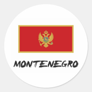 Montenegro vlag ronde sticker