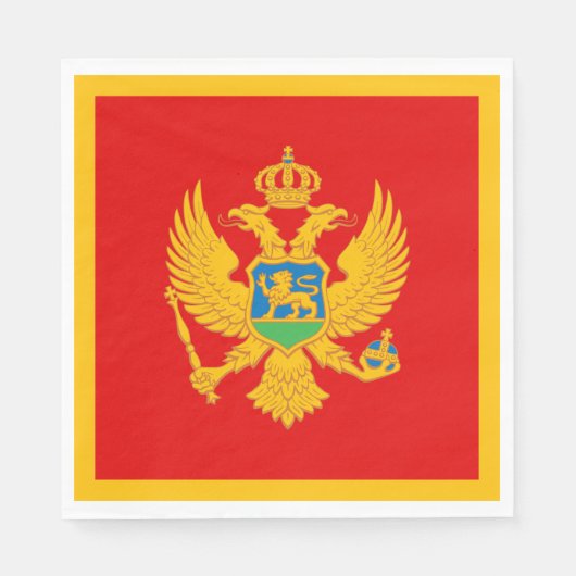 Montenegro vlag servet (Voorkant)