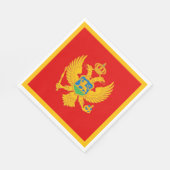 Montenegro vlag servet (Hoek)