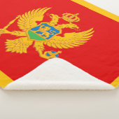 Montenegro vlag sherpa deken (3/4)