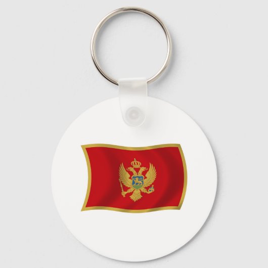 Montenegro Vlag Sleutelhanger (Voorkant)