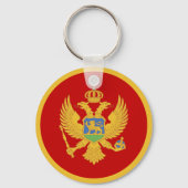 Montenegro vlag sleutelhanger (Achterkant)