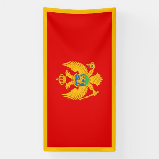 Montenegro vlag spandoek (Verticaal)