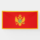 Montenegro vlag spandoek (Horizontaal)
