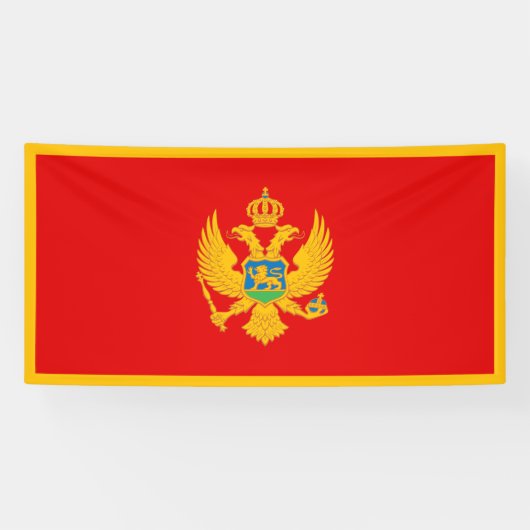 Montenegro vlag spandoek (Horizontaal)