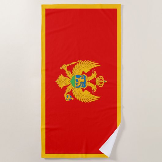 Montenegro vlag strandlaken (Voorkant)