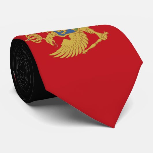 Montenegro vlag stropdas (Opgerold)