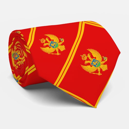 Montenegro vlag stropdas (Opgerold)