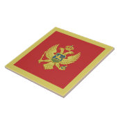 Montenegro vlag tegeltje (Zijkant)