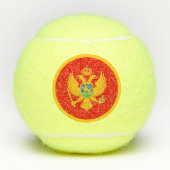 Montenegro vlag tennisballen (Voorkant)