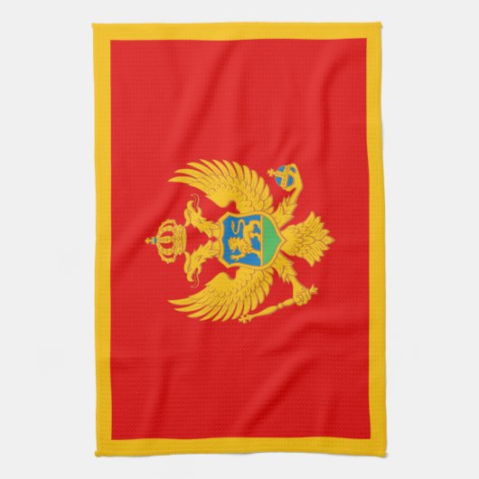 Montenegro vlag theedoek (Verticaal)