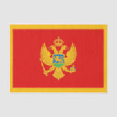 Montenegro vlag tissuepapier (Voorkant)